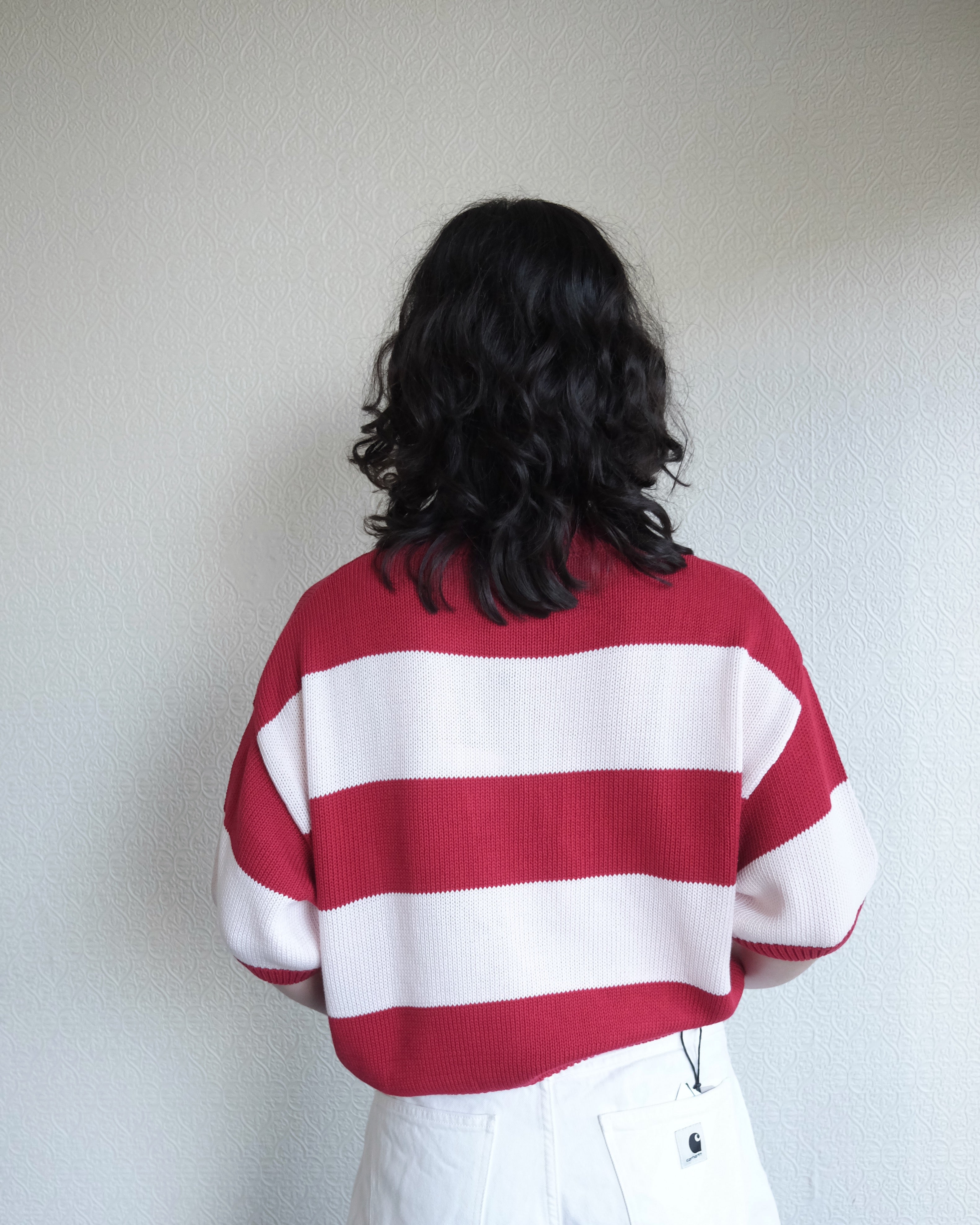 Pattie Sweater, Red Stripes