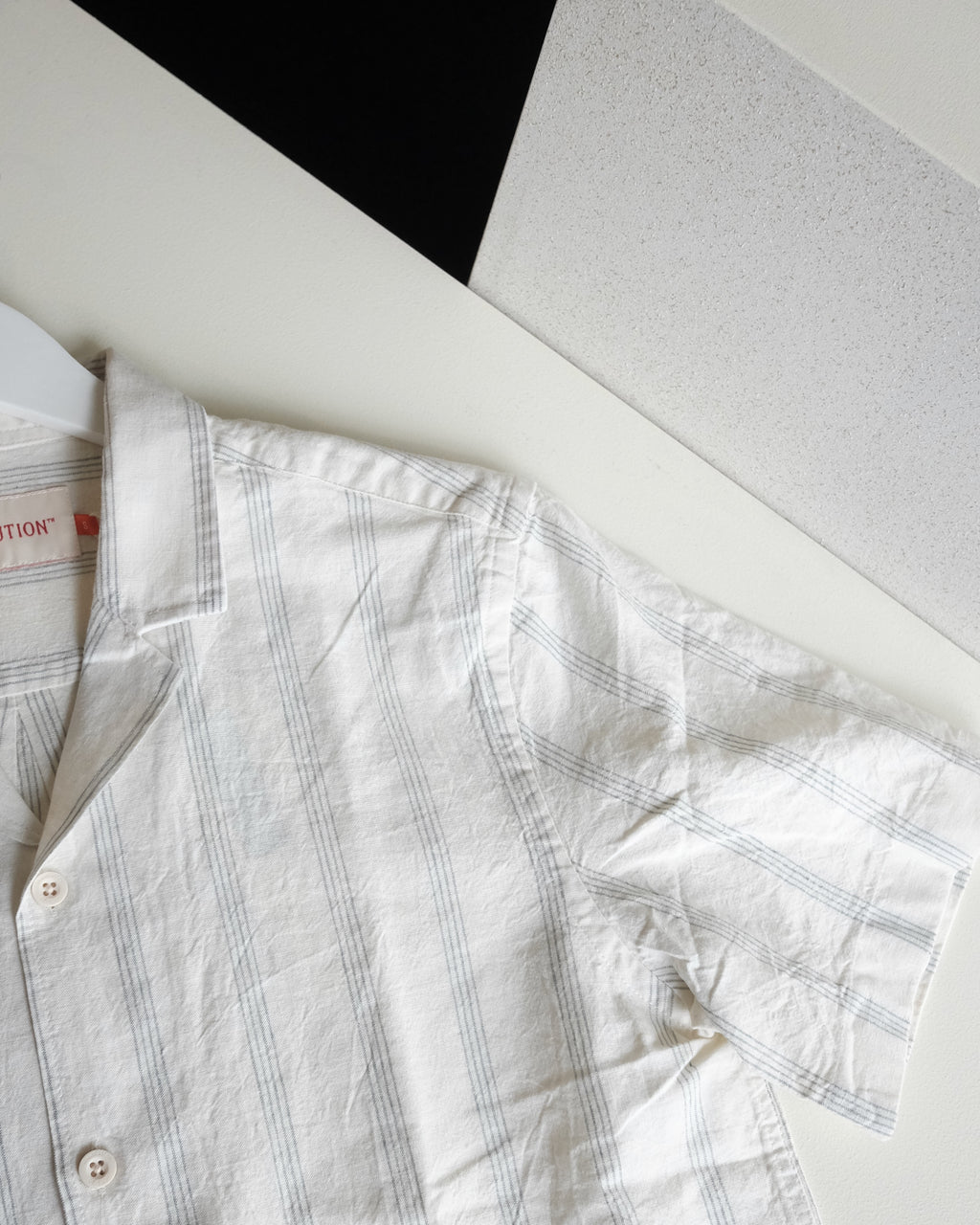 Stripe Button Up, Cuban Collar
