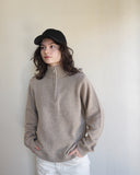 Viaan Wool Silk Sweater, Wheat