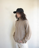 Viaan Wool Silk Sweater, Wheat