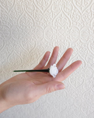 Rose Cocktail Stick, White