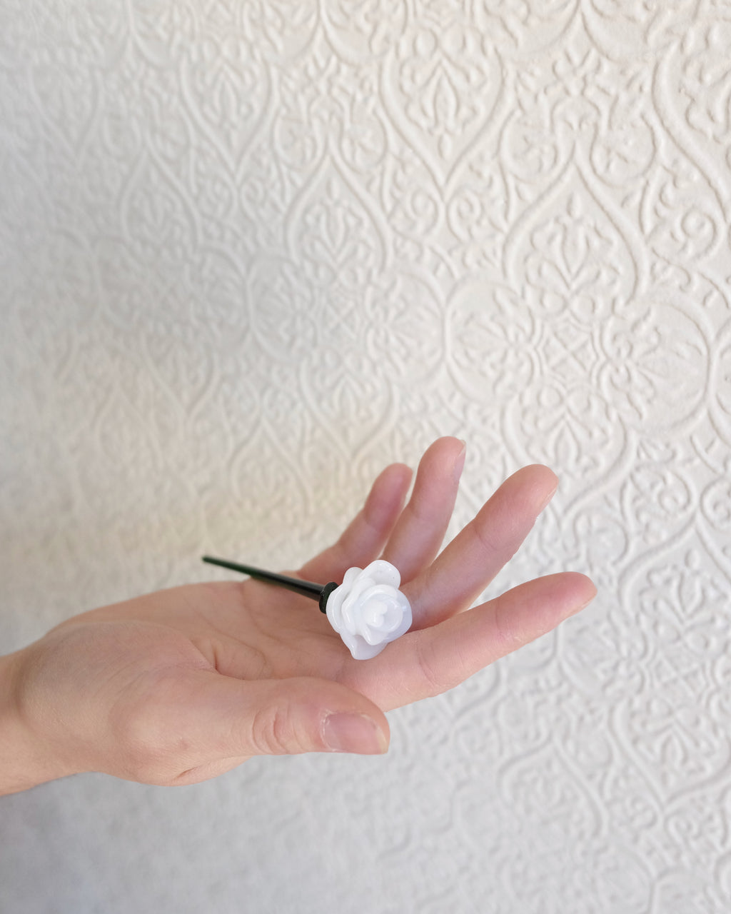 Rose Cocktail Stick, White