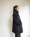 Orla Coat, Black Fleece