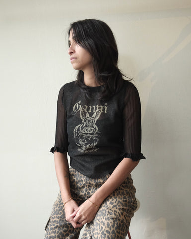 Sheer Jacquard Top