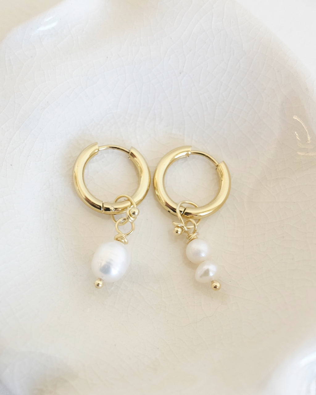 Duet Earrings, Freshwater Pearl