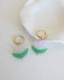Tulipan Earrings, Glass