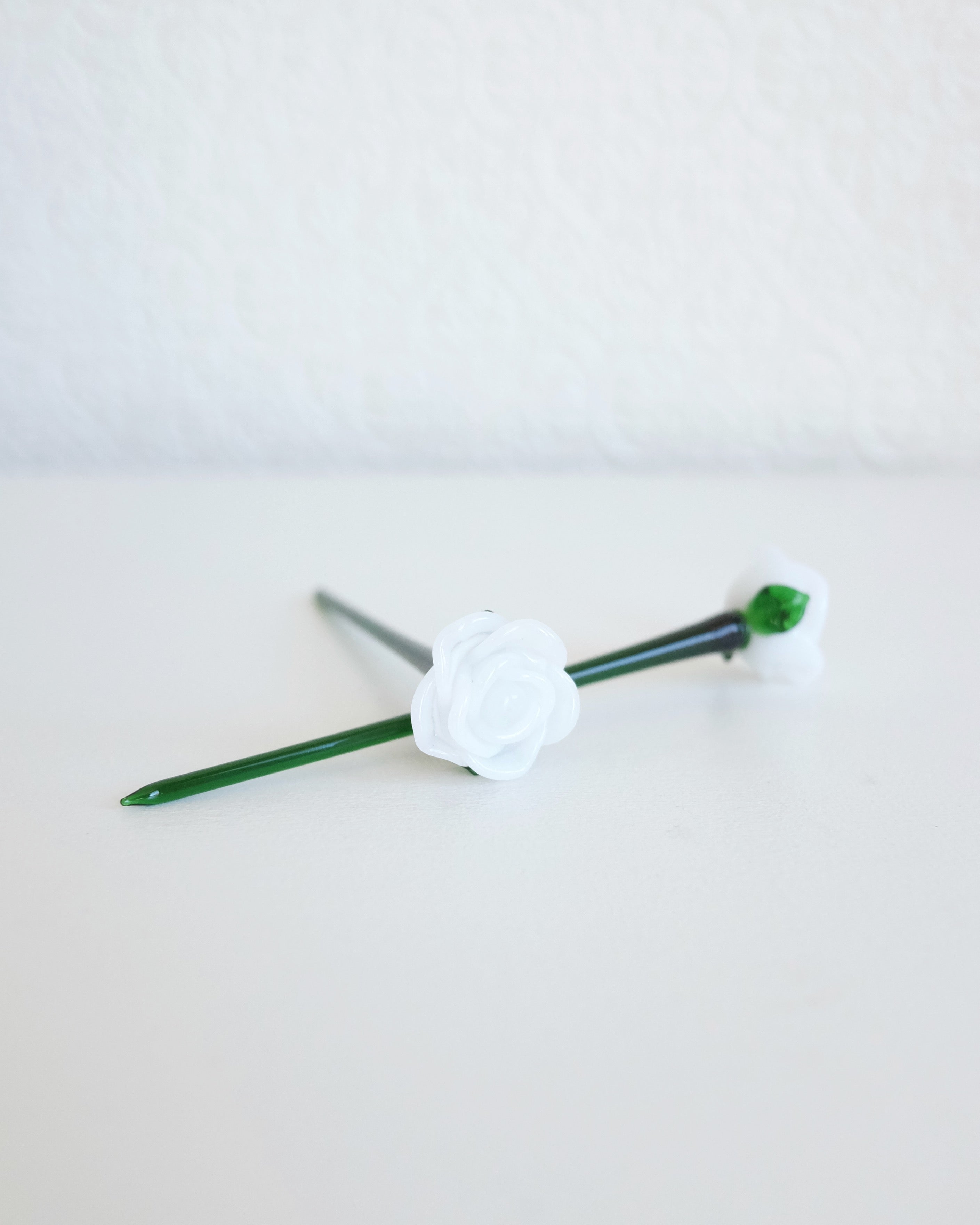 Rose Cocktail Stick, White