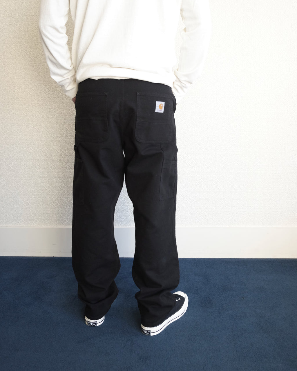 Double Knee Pant, Black Rinse