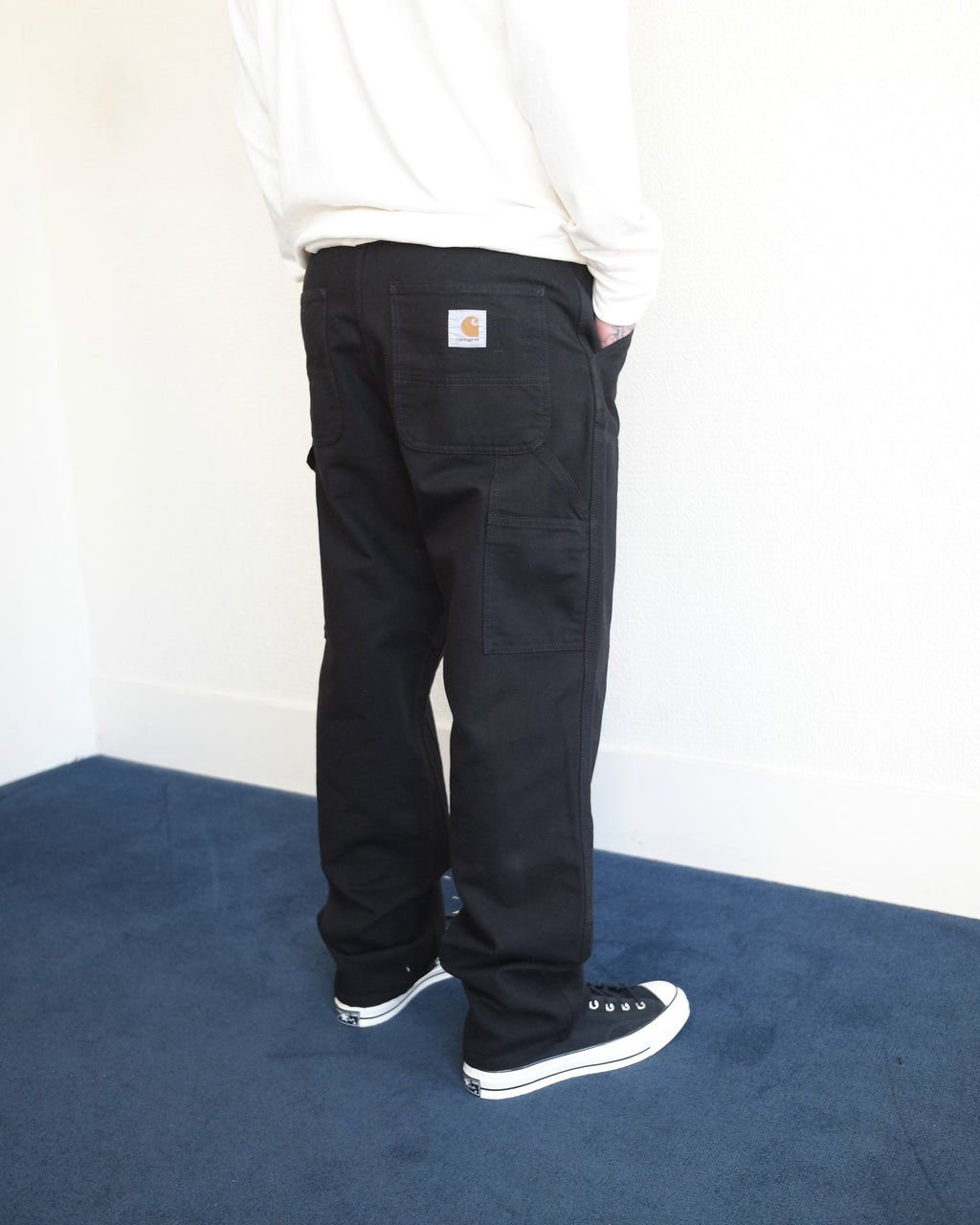 Double Knee Pant, Black Rinse