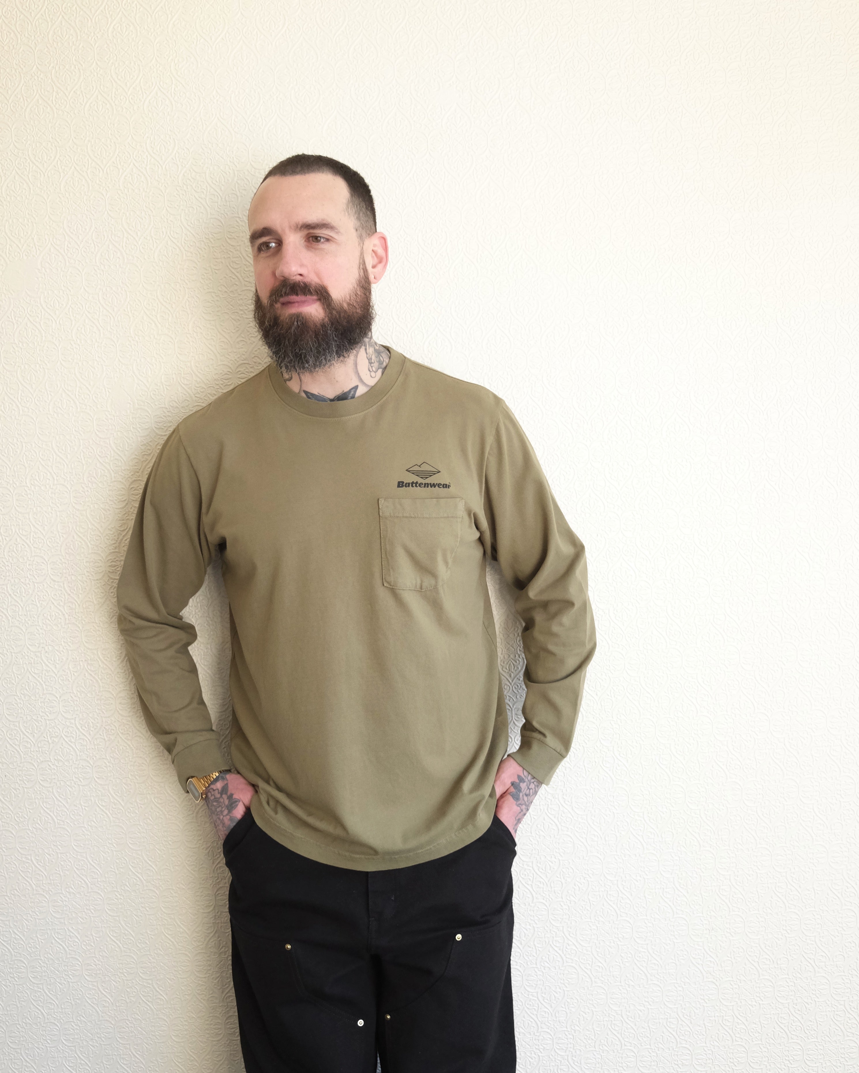 Battenwear Team Long Sleeve, Olive