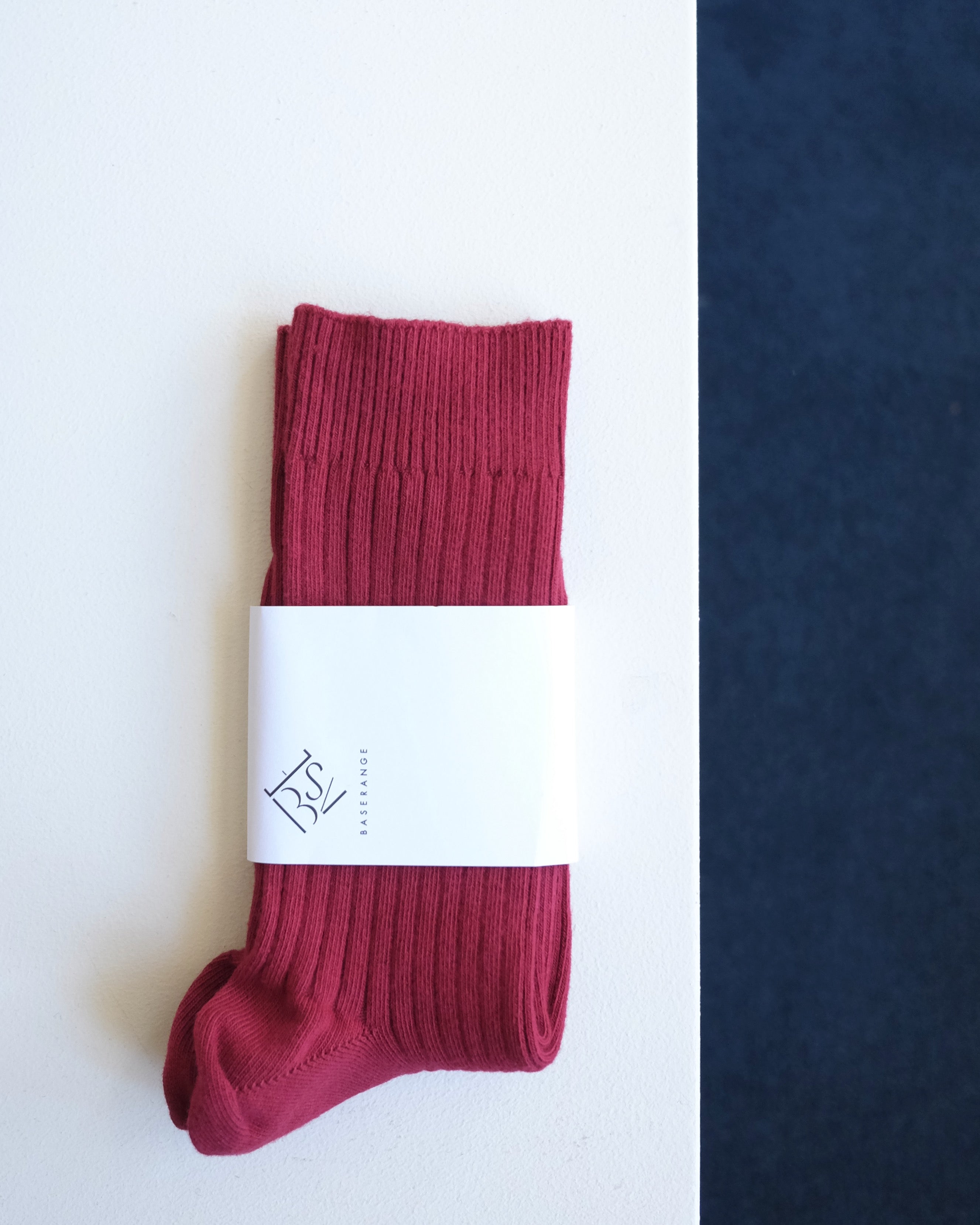 Rib Ankle Socks, Pair Red