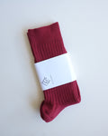 Rib Ankle Socks, Pair Red