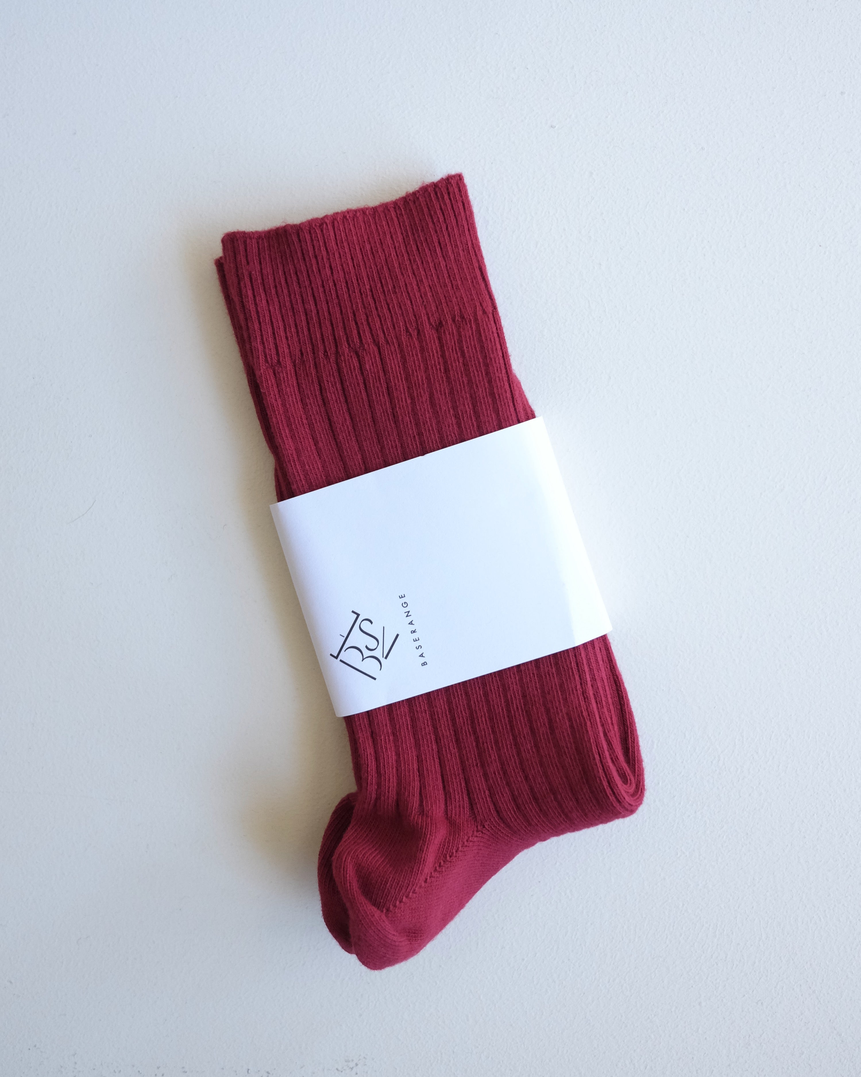 Rib Ankle Socks, Pair Red