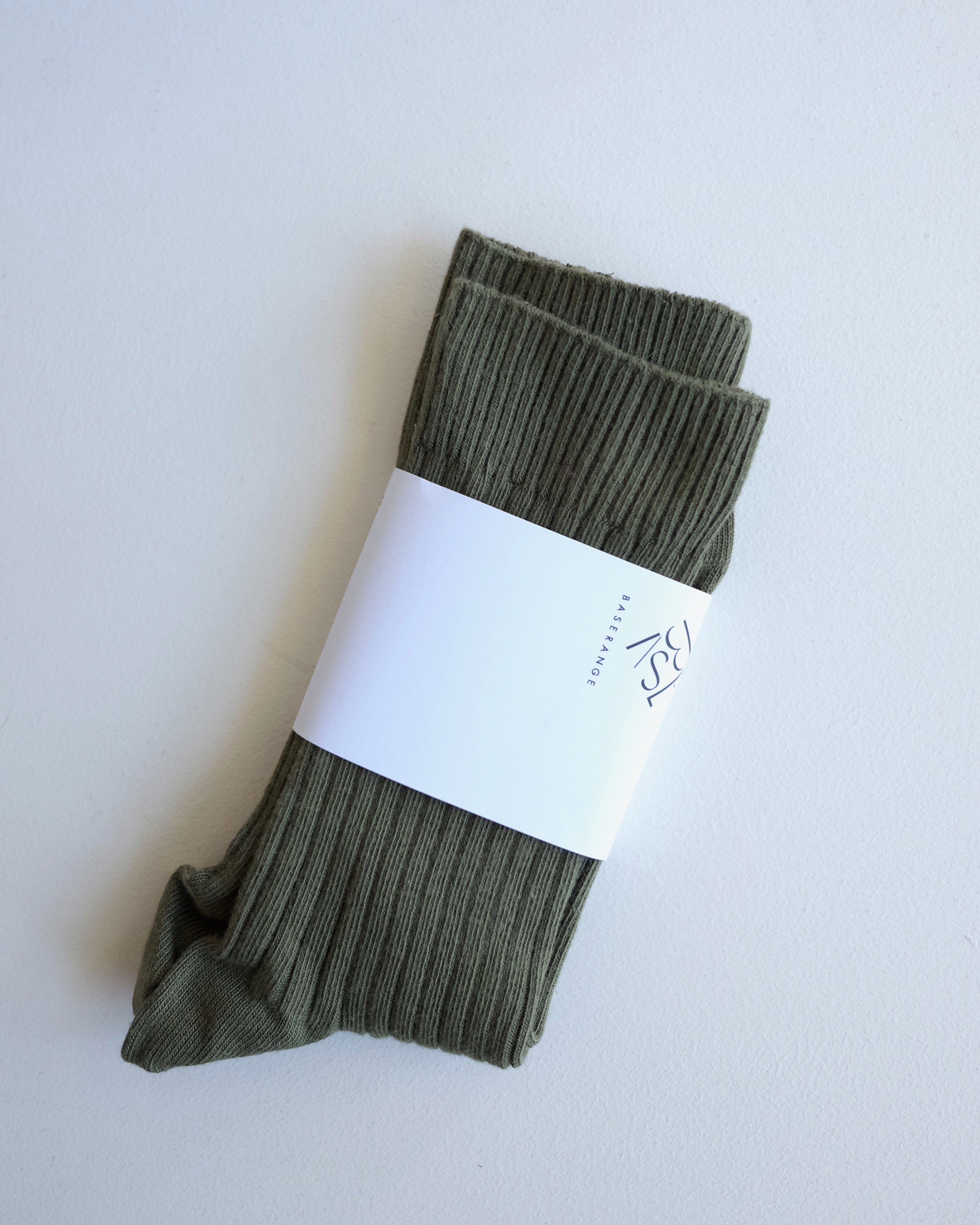 Rib Ankle Socks, Khaki