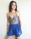 Linen Shorts, Cobalt Blue