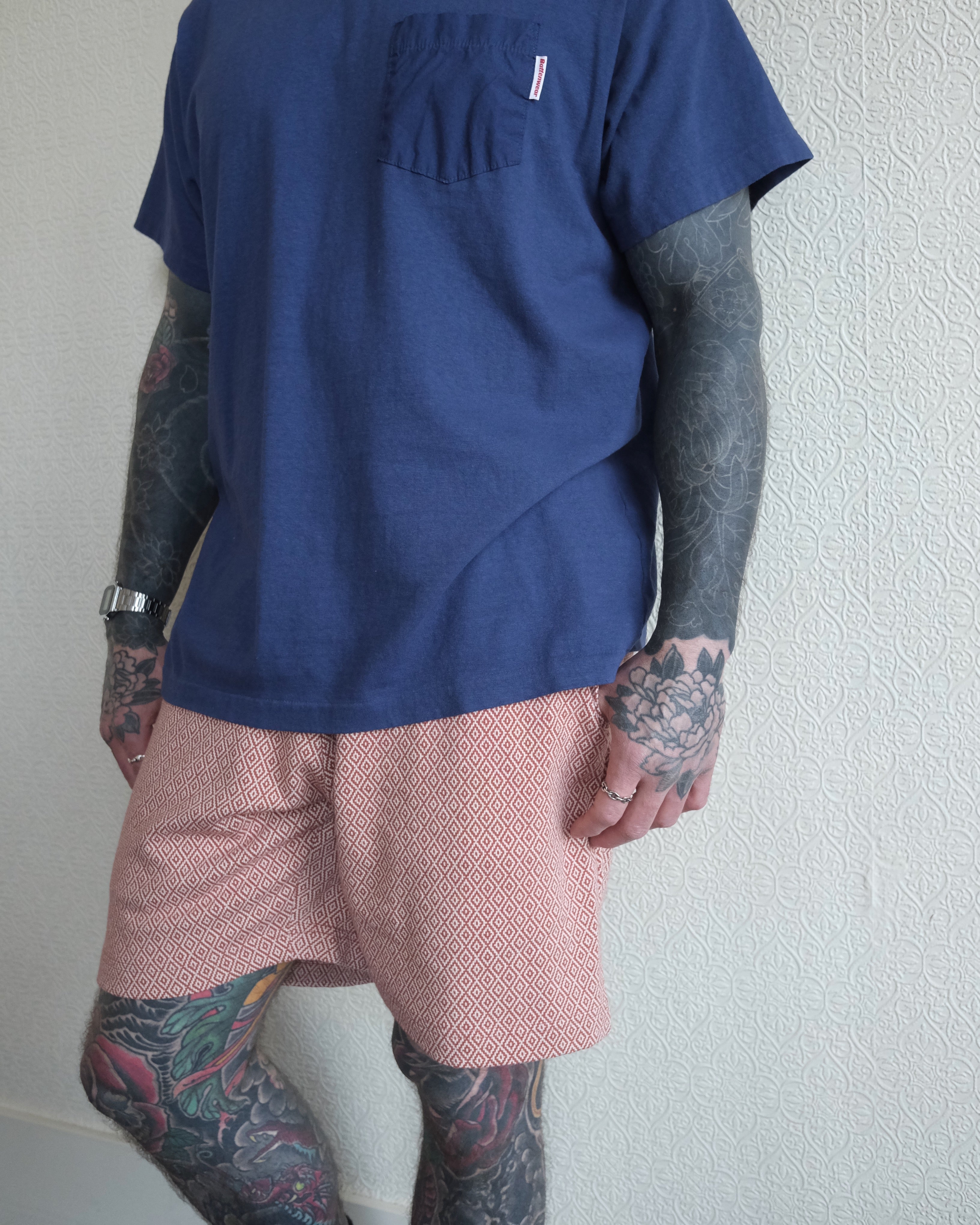 Jacquard Shorts, Coral