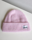 Recycled Wool Beanie, Lilac Sachet