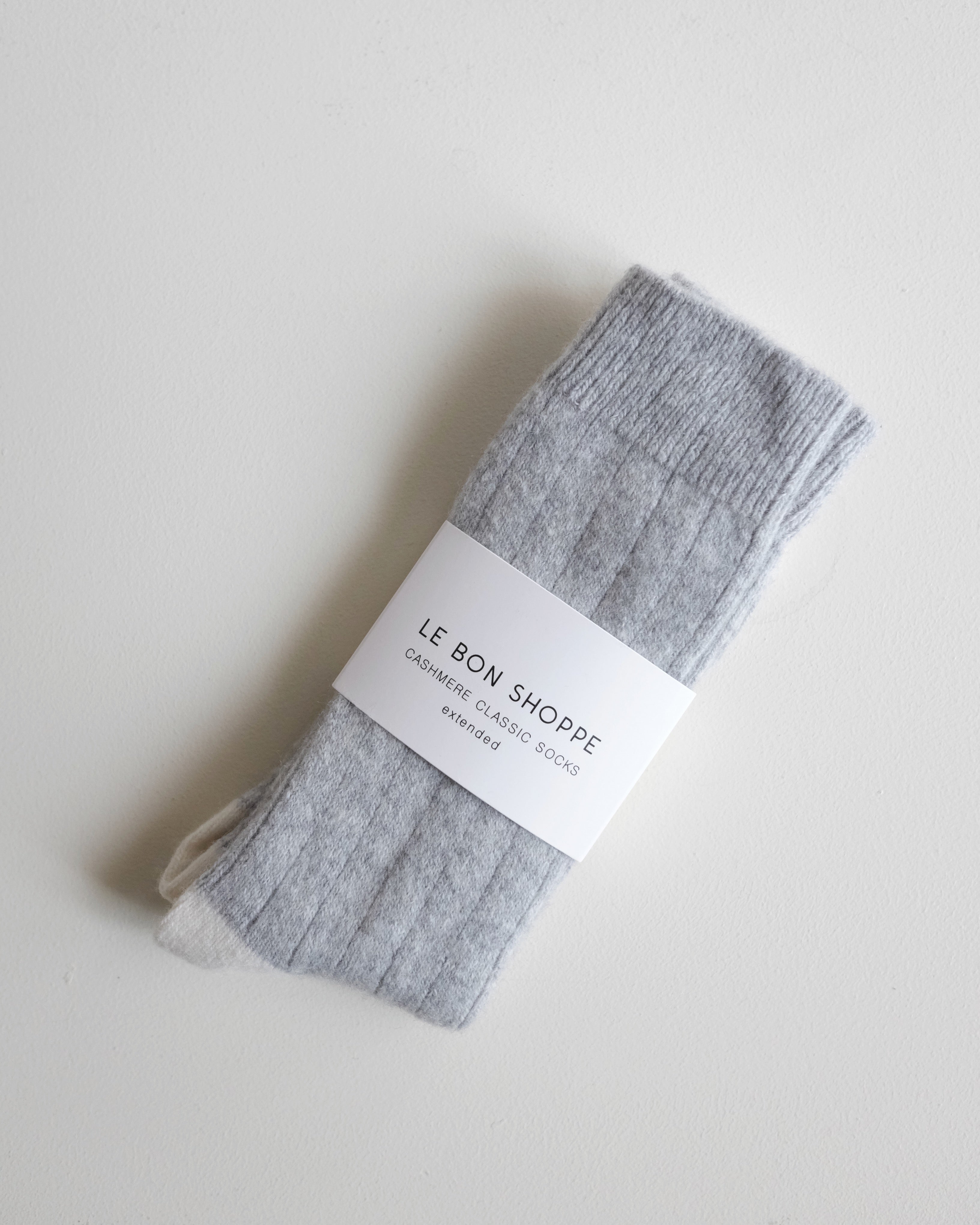 Mens Cashmere Socks, Grey Melange