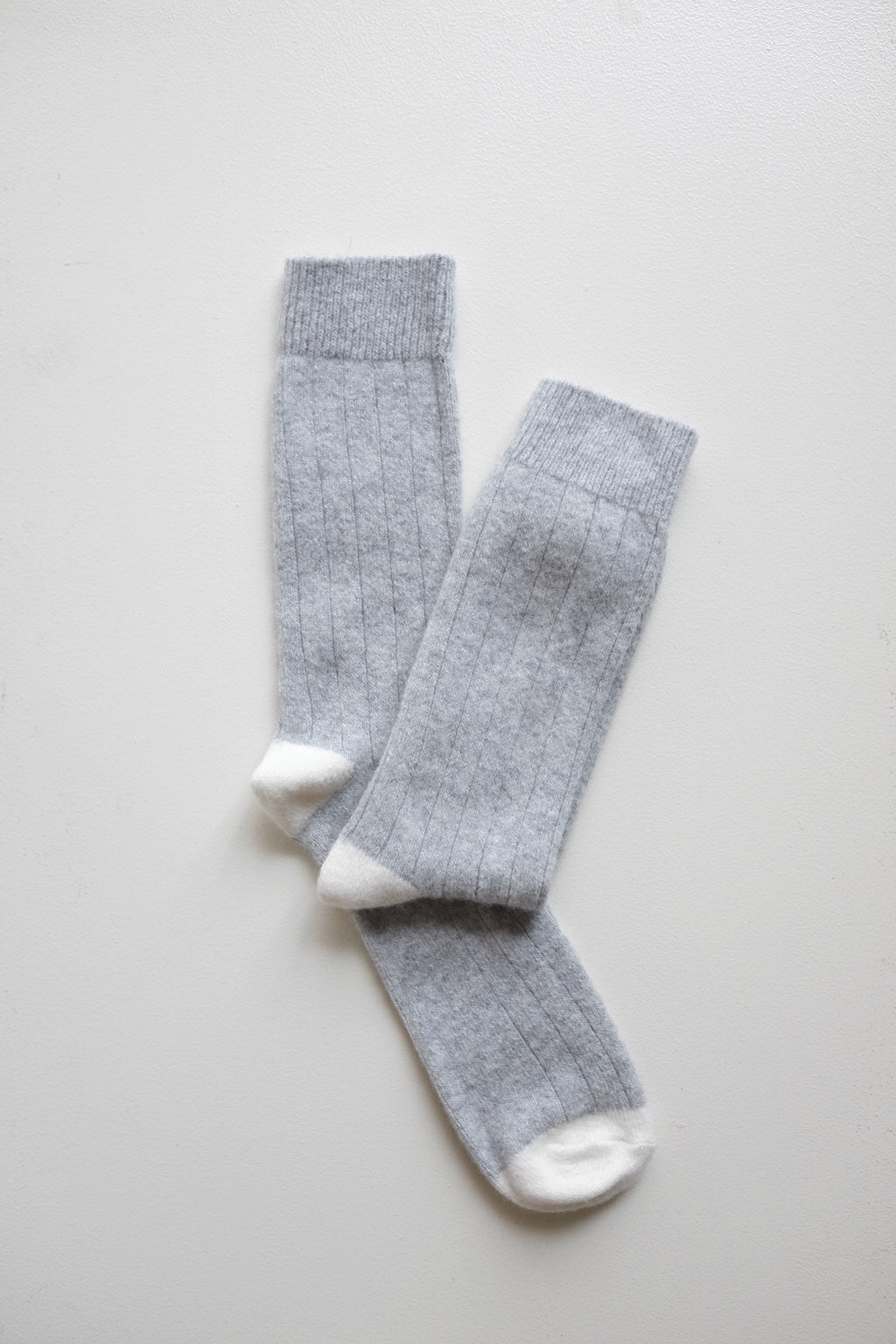 Mens Cashmere Socks, Grey Melange