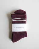 Boyfriend Socks, Maroon