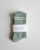 Boyfriend Socks, Meadow Green
