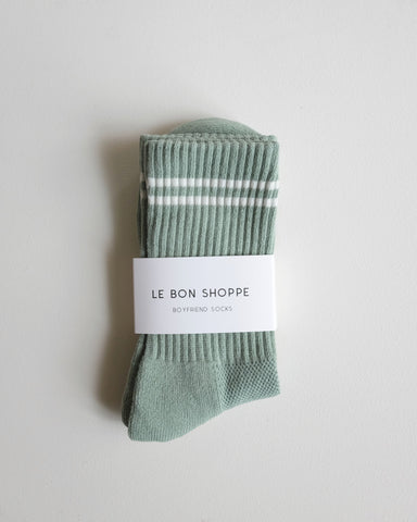 Boyfriend Socks, Meadow Green