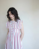 Josephine Midi Dress, Butter Cherry Stripe