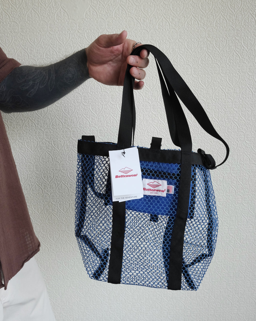 Mini Mesh Tote, Royal Blue