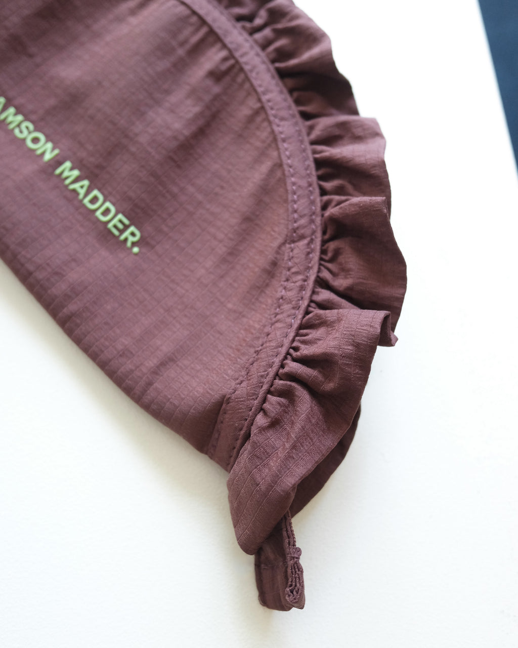 Ruffle Half Moon Makeup Bag, Chocolate