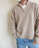 Viaan Wool Silk Sweater, Wheat