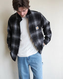 Brennan Shirt Jacket, Black Plaid