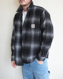 Brennan Shirt Jacket, Black Plaid