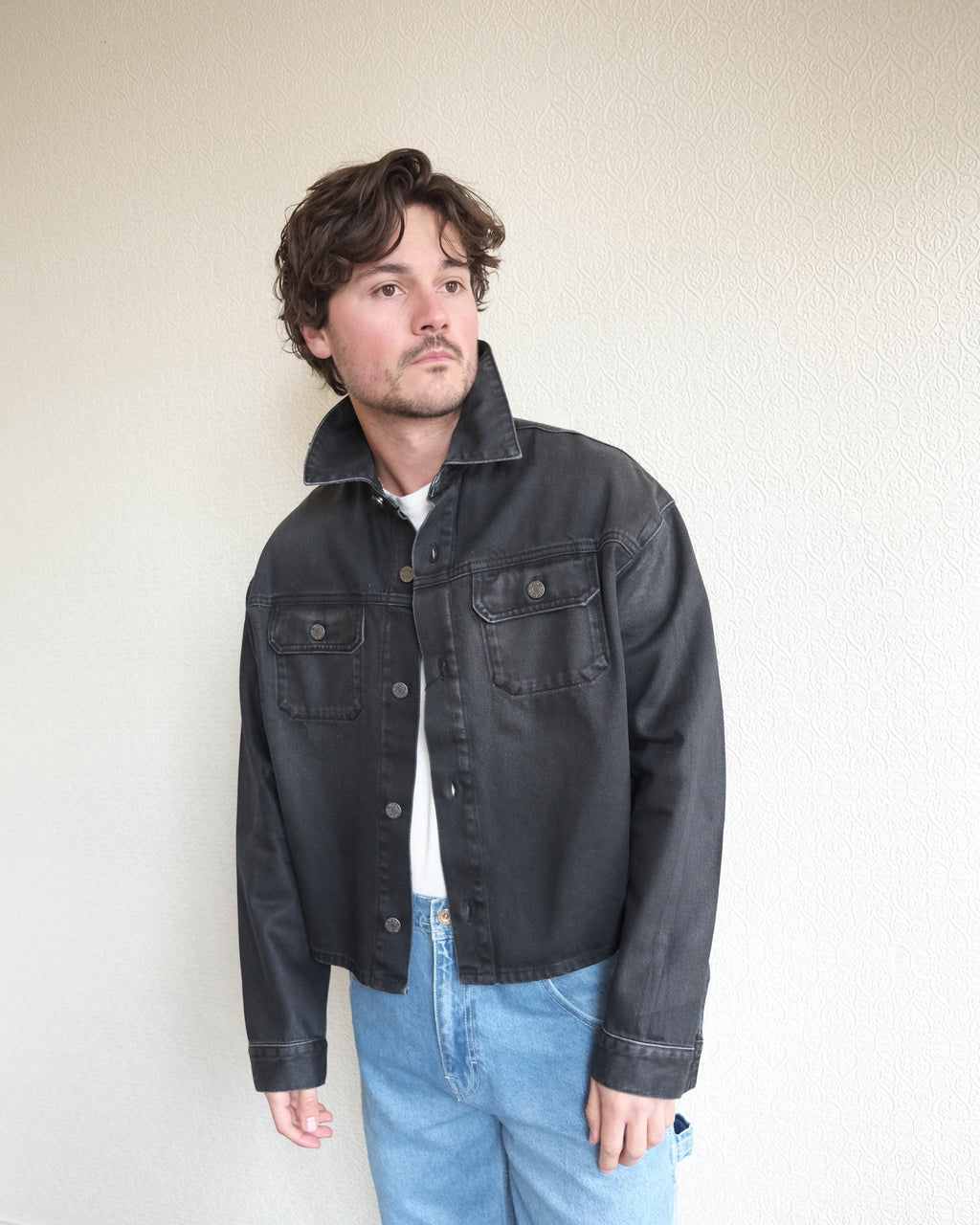 Syon Shirt Jacket, Black