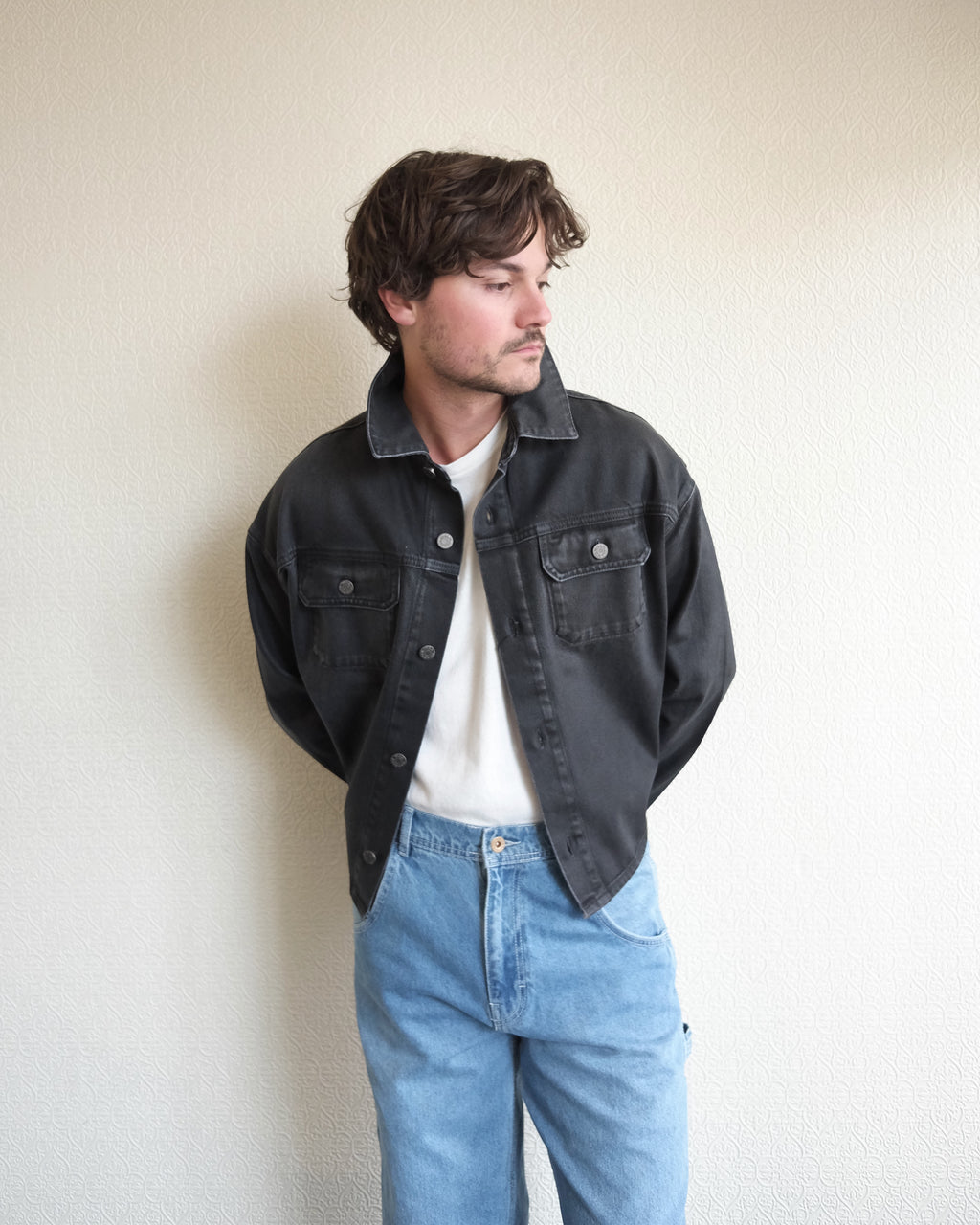 Syon Shirt Jacket, Black