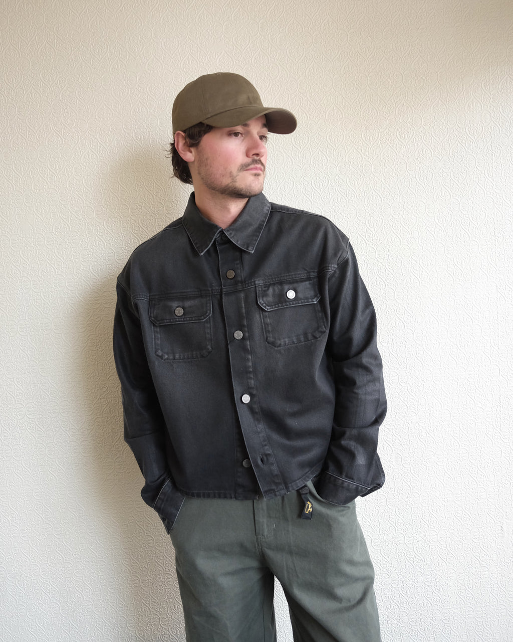 Syon Shirt Jacket, Black