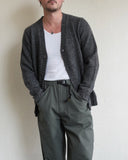 Cardigan Sweater, Black Fleck