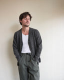 Cardigan Sweater, Black Fleck