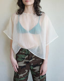 Lux Top, Ecru Organza
