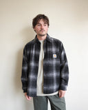 Brennan Shirt Jacket, Black Plaid