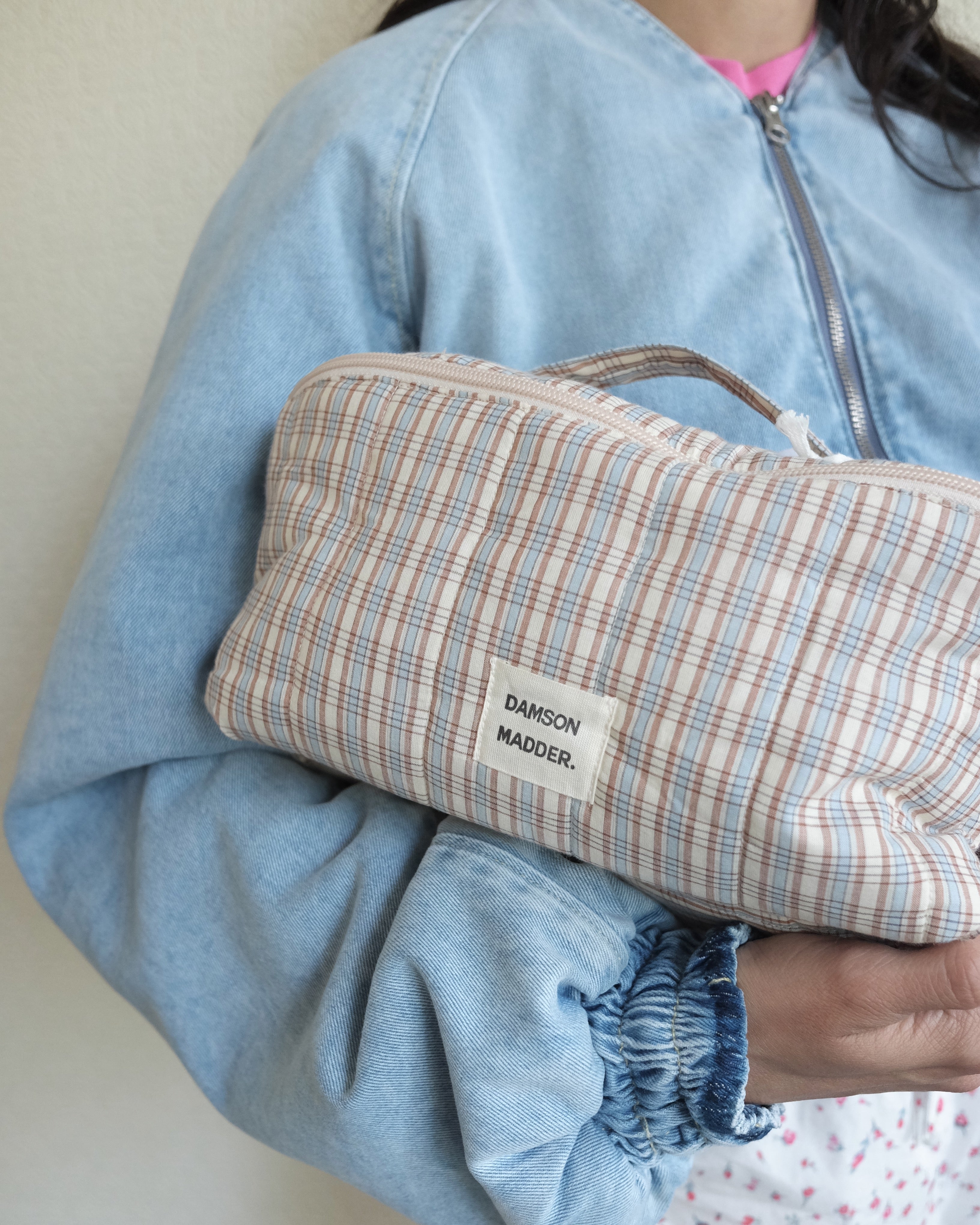 Wash Bag, Ginger Check