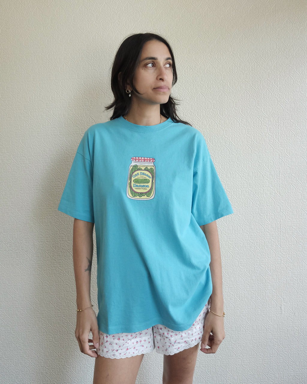Snack Plate Tee, Blue