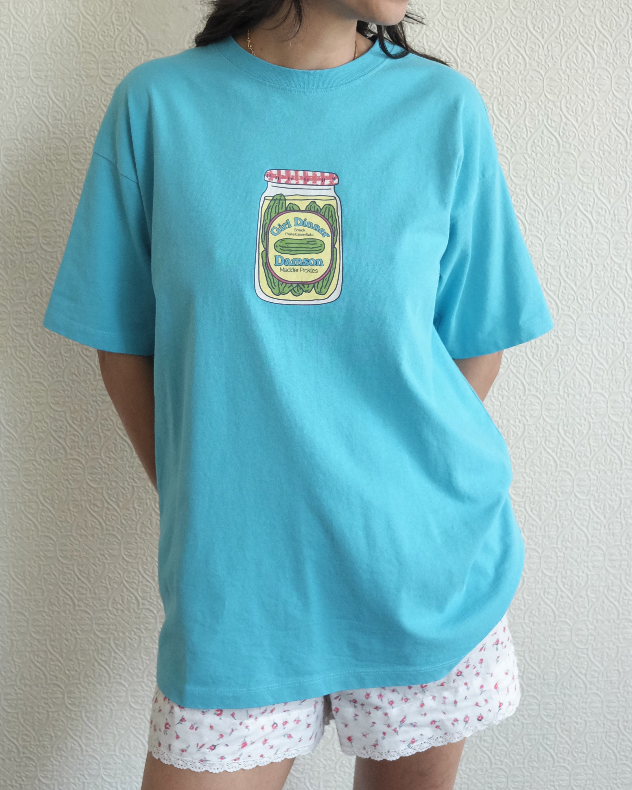 Snack Plate Tee, Blue