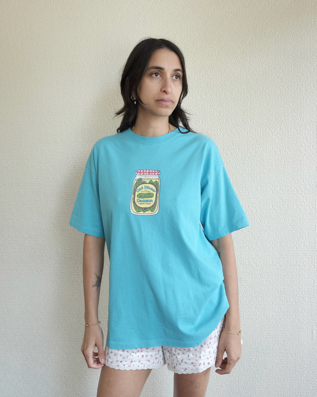 Snack Plate Tee, Blue