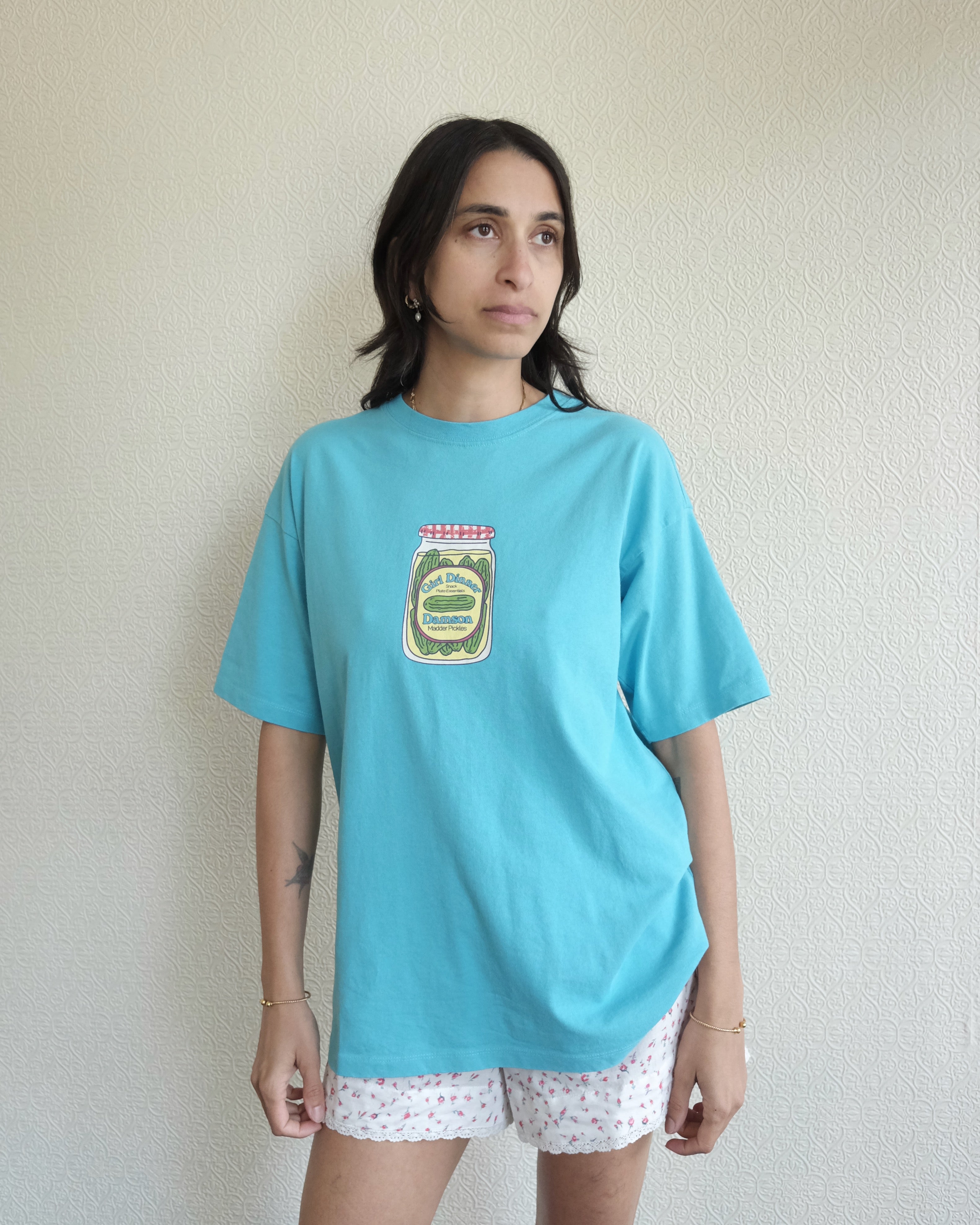 Snack Plate Tee, Blue