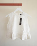 Matille Top, White Cotton