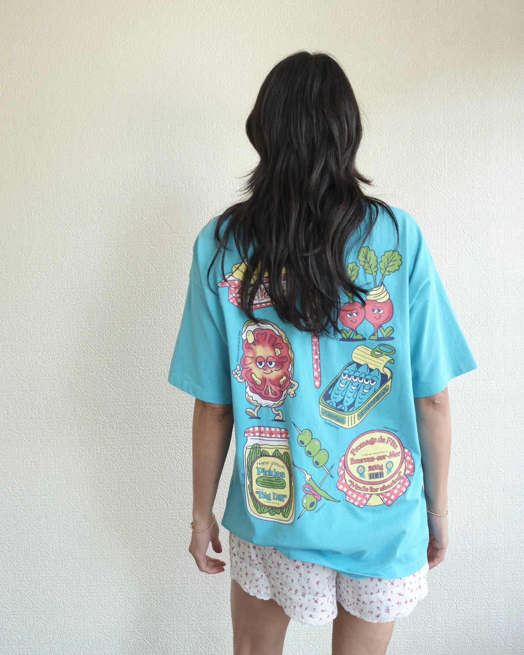 Snack Plate Tee, Blue