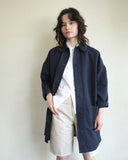 VETRA Long  Linen / Cotton Jacket, Navy