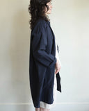 VETRA Long  Linen / Cotton Jacket, Navy