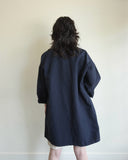 VETRA Long  Linen / Cotton Jacket, Navy