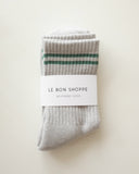 Boyfriend Socks, Light Grey